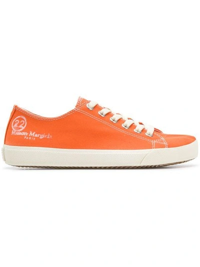 Maison Margiela Cleft Toe Sneakers In T3109 Vermillion Orange