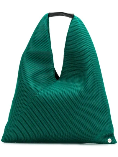 Mm6 Maison Margiela Japanese Net Mesh Bag In Green