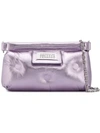Maison Margiela Numbers Patch Padded Clutch In Purple
