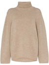 Totême Cambride Knit Cashmere Turtleneck In Neutrals