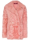 Sies Marjan Pippa Shearling Pea Coat In Pink