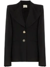 Khaite Alexis Oversized Lapels Blazer Jacket In Black