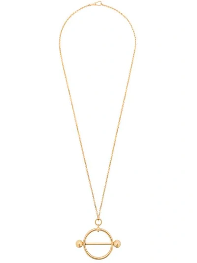 Jw Anderson Gold Disc Pendant