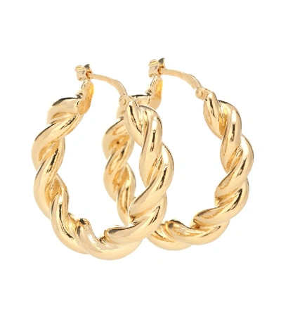 Jw Anderson Gold Twisted Hoop Earrings