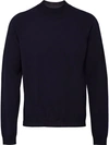 Prada Mock Neck Jumper In Blue