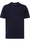 Prada Piqué T-shirt In Blue