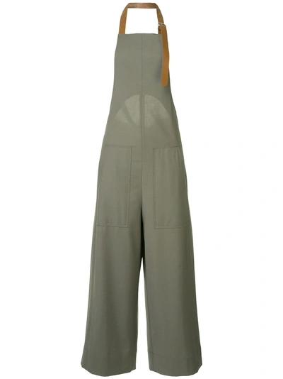 Tibi Tablier Overalls In Grey