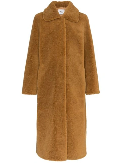 Stand Studio Stand Gilberte Teddy Faux-fur Coat In Brown