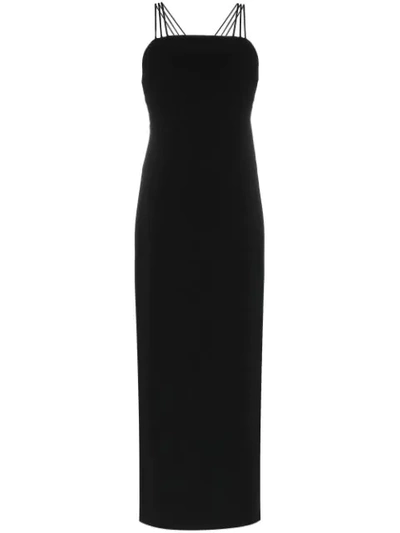 Deitas Elena Crossover Back Strap Dress In Black