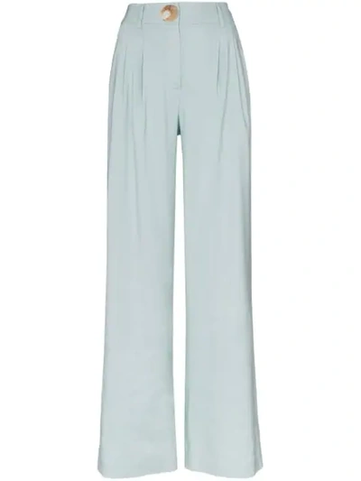 Rejina Pyo High Waisted Wide Leg Trousers In Blue