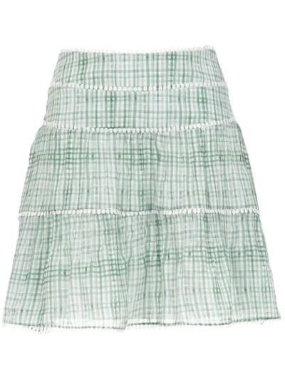 Olympiah Riva Apliqué Skirt In Green