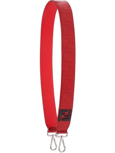 Fendi Logo Shoulder Strap In Red