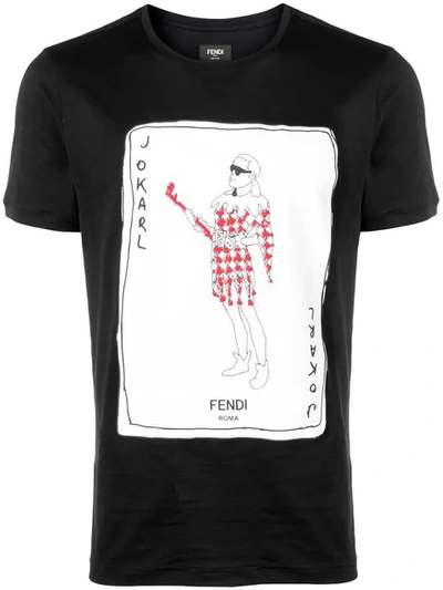 Fendi Printed T In Black