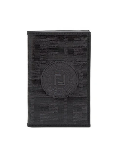 Fendi Monogram Cardholder In Black