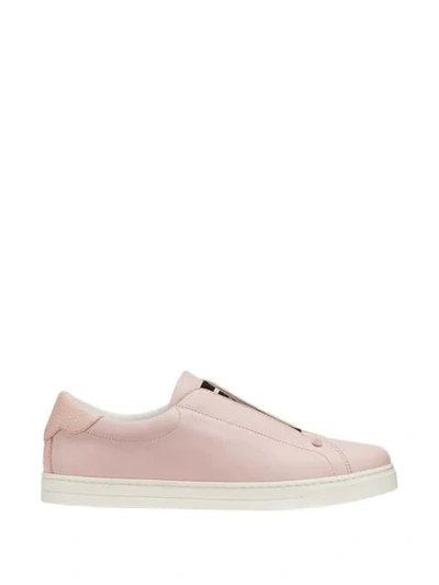 Fendi Ff Click Platform Sneakers In Pink