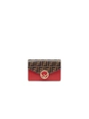 Fendi Medium Ff Wallet On Chain In F13qi-strawberry+ Maya +bl