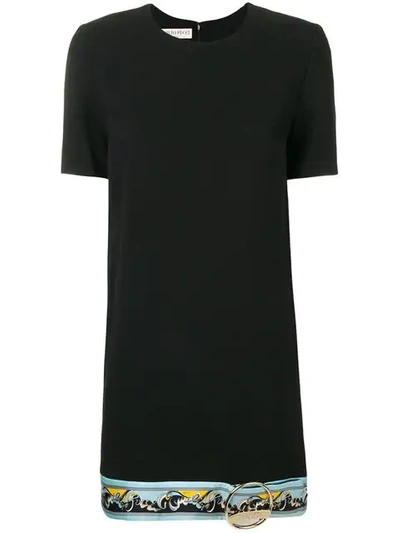 Emilio Pucci Contrast Hemline Shift Dress In Black