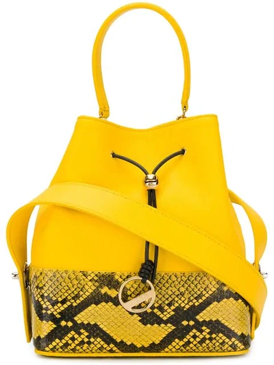 Emilio Pucci Yellow Elaphe Bonita Bucket Bag