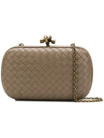 Bottega Veneta Knot Clutch Bag In Neutrals