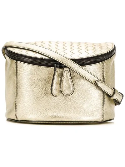 Bottega Veneta Intrecciato Detail Belt Bag In Gold