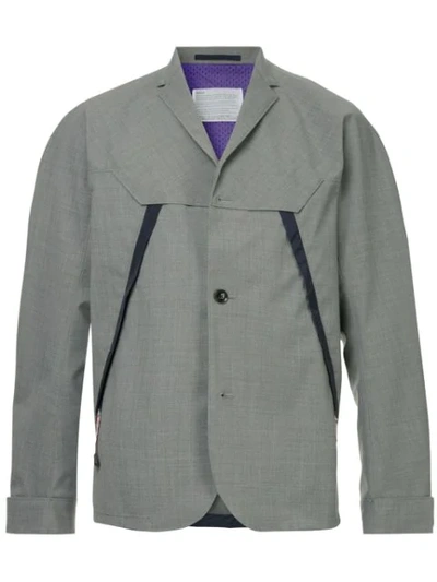 Kolor Hybrid Blazer Jacket - Grey