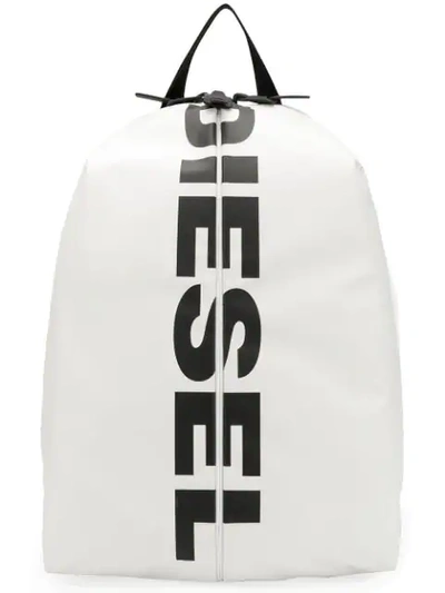 Diesel Rucksack Mit Logo-print - Weiss In White