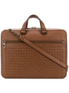 Bottega Veneta Intrecciato-aktentasche In Brown