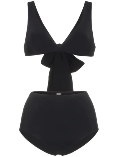 Araks Rosemund Mallory Big Bow Triangle Bikini In Black