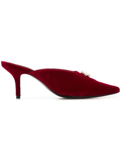 Dorateymur Groupie Ballroom Mules In Red