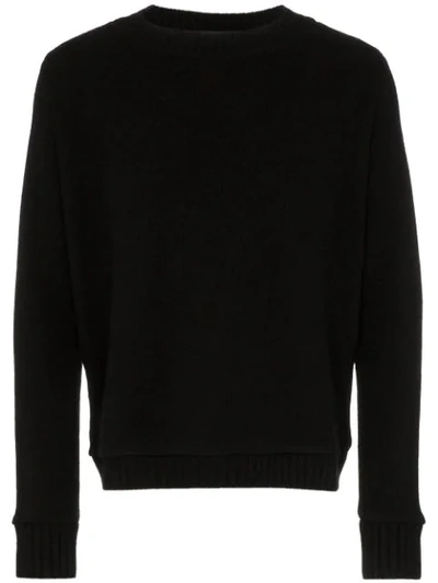 The Elder Statesman Redwoods Rear Print Cashmere Jumper In Black