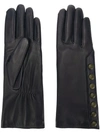 Agnelle Gloves With Contrast Poppers In Blue