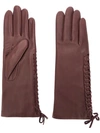 Agnelle Gloves With Lace Detail In Red