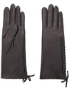 Agnelle Gloves With Lace Detail In Grey