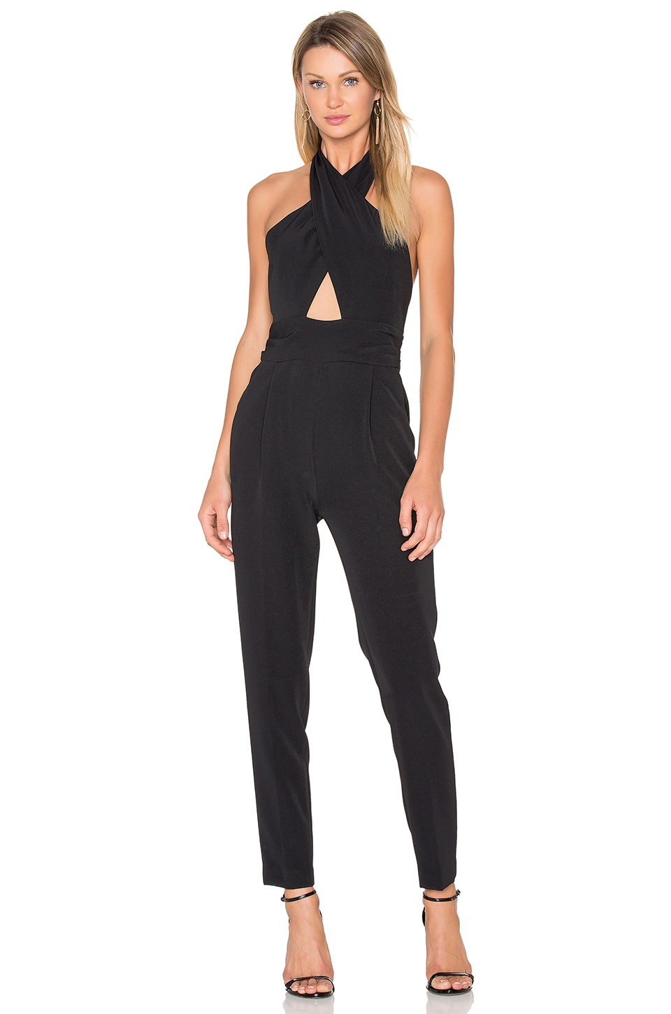 Milly Cady Nicole Halter Jumpsuit In Black | ModeSens