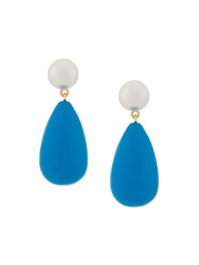 Eshvi Teardrop Earrings In Blue