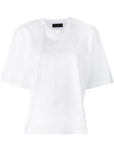 Diesel Black Gold Boxy T-shirt With Tonal Foil Print In White
