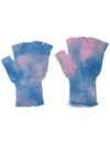 The Elder Statesman Fingerless Gloves - Blue