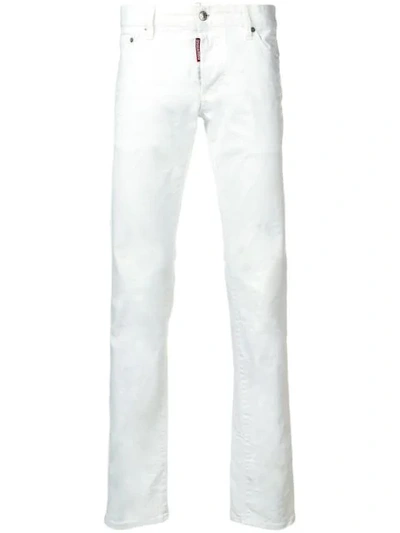 Dsquared2 Low Rise Skinny Jeans In White