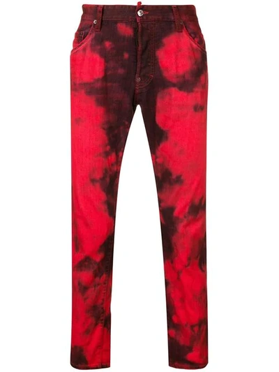Dsquared2 Skinny Trousers In 969 Red