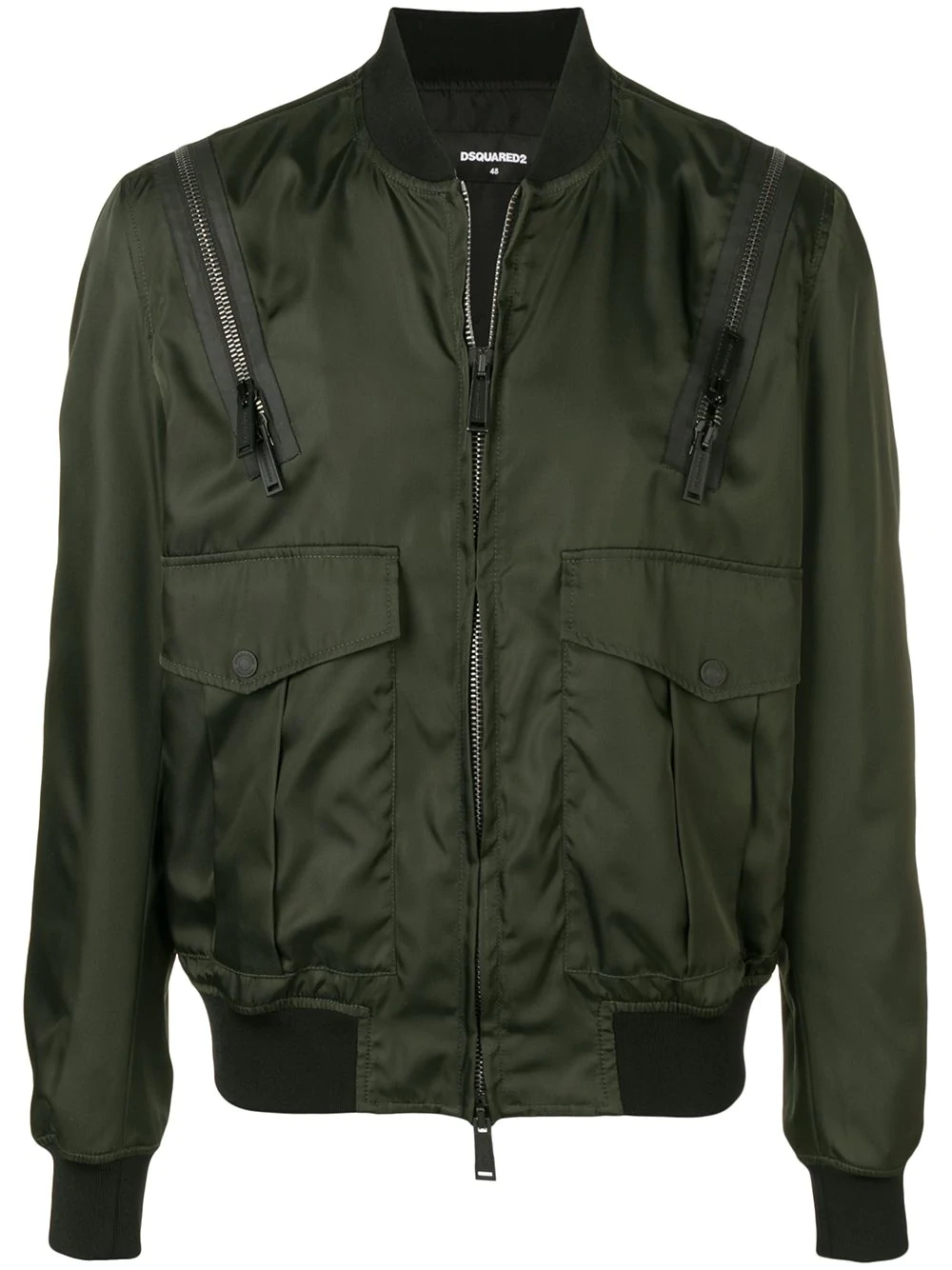 Dsquared2 Zipped Up Bomber Jacket - Green In 697 Green Army | ModeSens