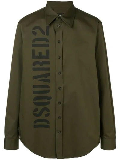 Dsquared2 Button Down Shirt In Green