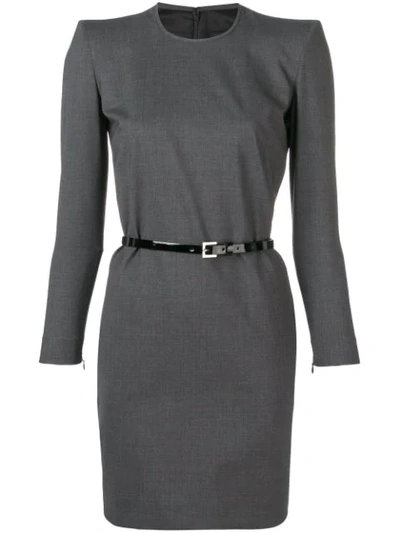 Dsquared2 Longsleeved Belted Dress In Grey