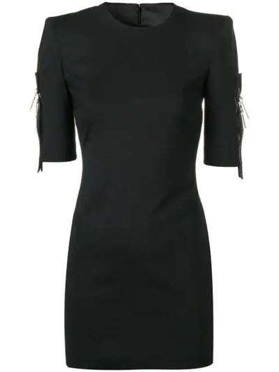 Dsquared2 Structured Shoulders Mini Dress In Black