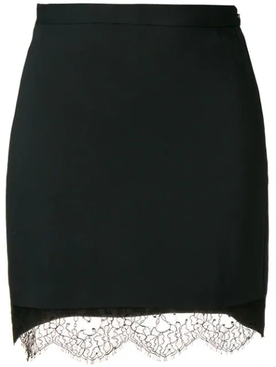 Dsquared2 Lace Hem Mini Skirt In Black