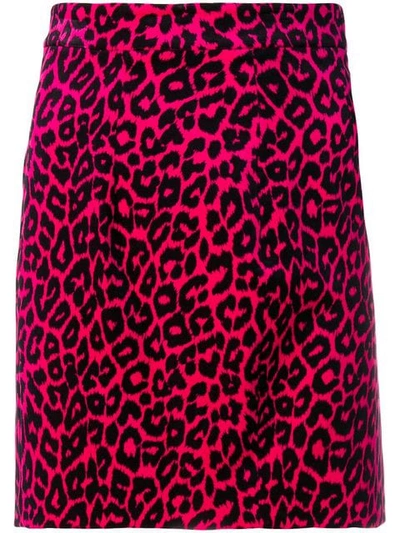 Dsquared2 Leopard Print Skirt In Pink