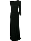 Dsquared2 Asymmetric Long Dress In Black