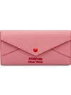 Miu Miu Madras Love Wallet In Pink