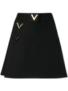 Valentino V Detailed Skort In Black