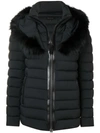 Mackage Kadalina-x Fox Fur Trim Light Down Coat In Black