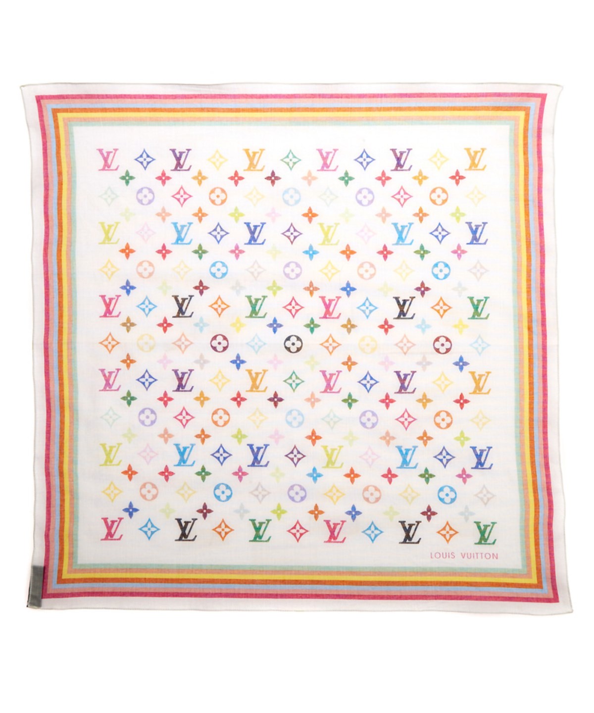 monogram silk scarf
